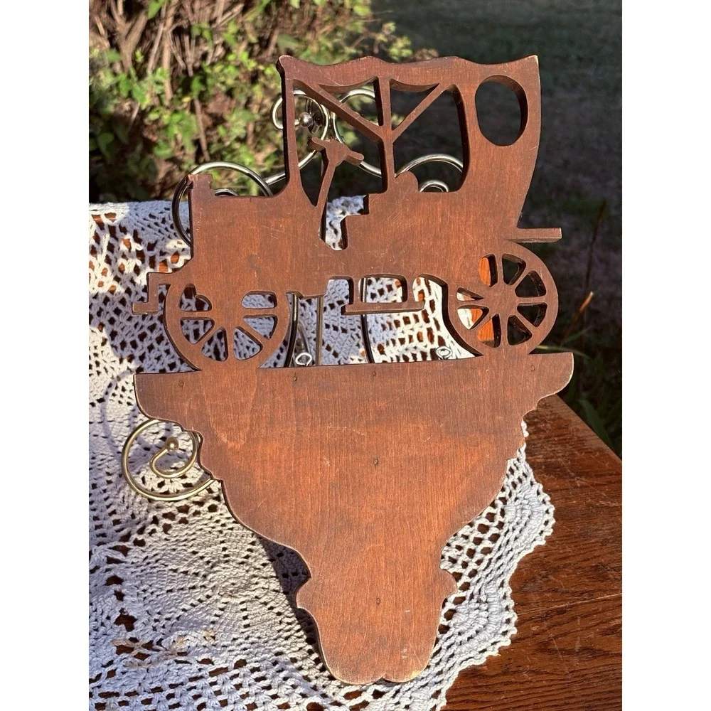 Vintage Wooden Wall Shelf Antique Car Trinket  10